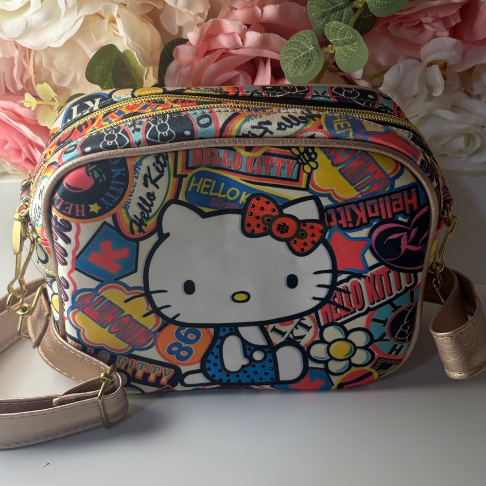 Hello Kitty Colorful Graphic Crossbody Bag